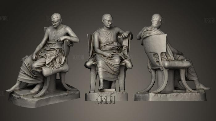 Seated Roman stl model for CNC